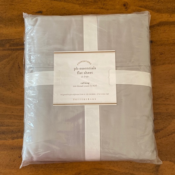 Pottery Barn Bedding New Pottery Barn Grey Flat Sheet Poshmark